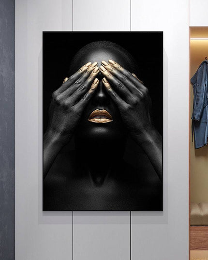 African Beauty: Cuadros Woman Canvas Art Poster 