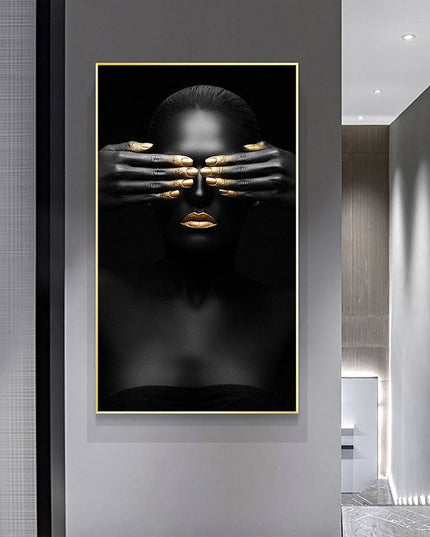 African Beauty: Cuadros Woman Canvas Art Poster 