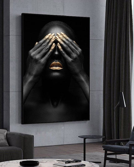 African Beauty: Cuadros Woman Canvas Art Poster 