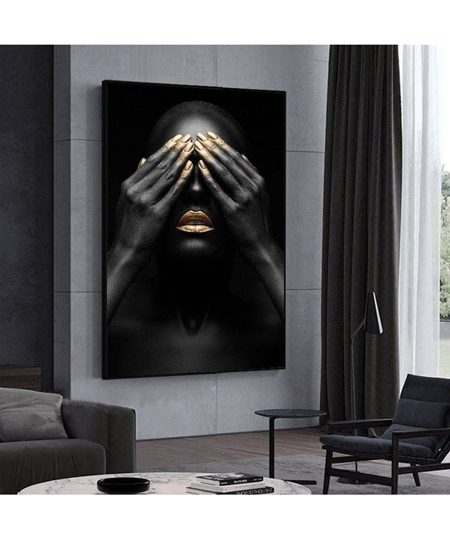 African Beauty: Cuadros Woman Canvas Art Poster 