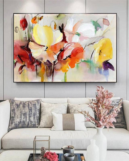 Blooming Beauty: Spring Flower Art Canvas Print Poster 