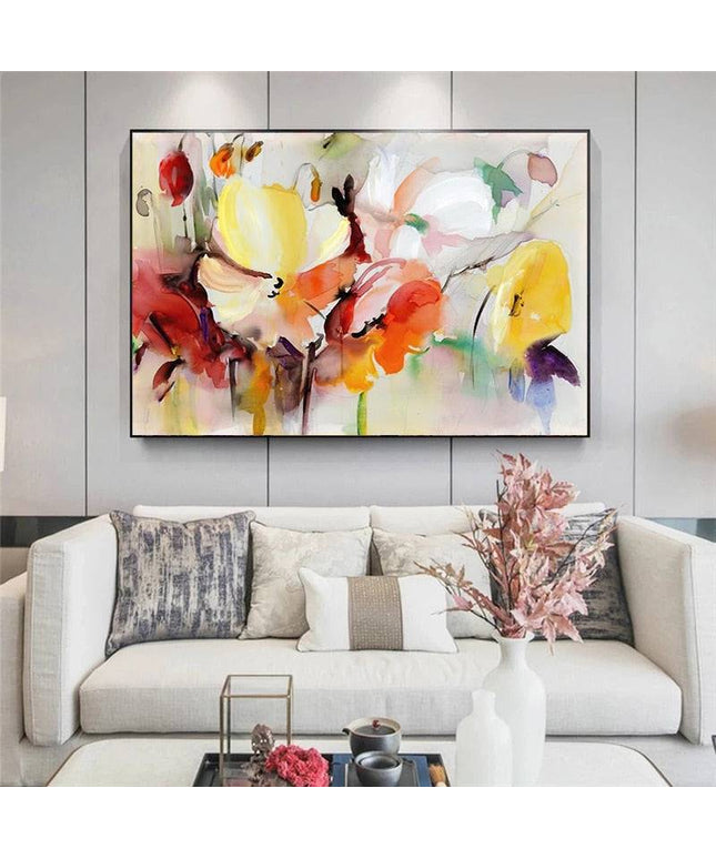 Blooming Beauty: Spring Flower Art Canvas Print Poster 