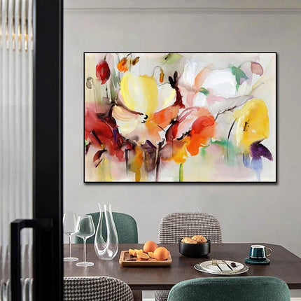 Blooming Beauty: Spring Flower Art Canvas Print Poster 