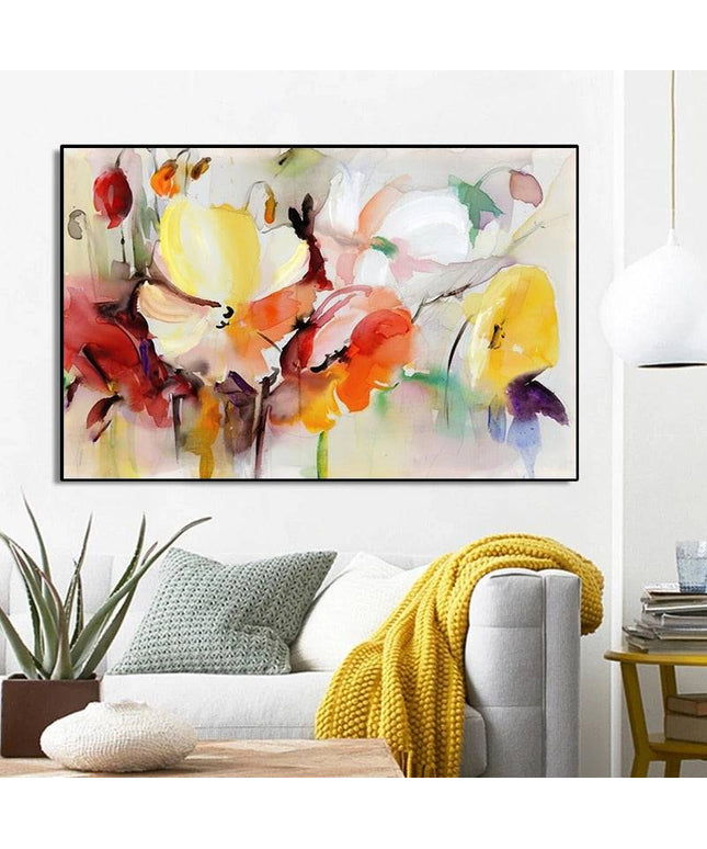 Blooming Beauty: Spring Flower Art Canvas Print Poster 