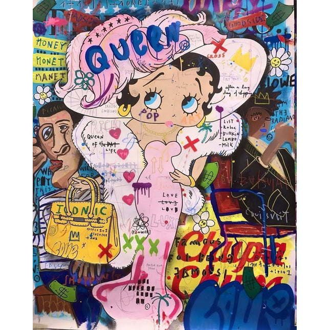Cartoon Chic - Animated Betty Boop Grafitti Playful Poster Wall Poster