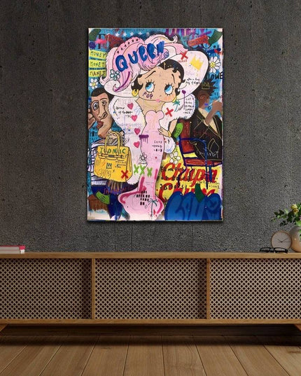 Cartoon Chic - Animated Betty Boop Grafitti Playful Poster Wall Poster