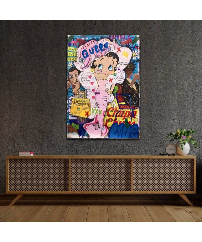 Cartoon Chic - Animated Betty Boop Grafitti Playful Poster Wall Poster