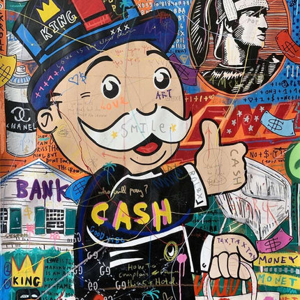 Cash Rules - Alec Monopoly Street Art Graffiti Canvas Poster Wall Poster