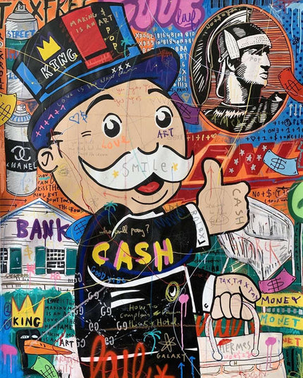 Cash Rules - Alec Monopoly Street Art Graffiti Canvas Poster Wall Poster