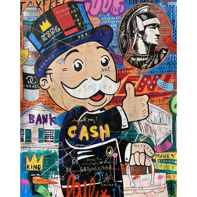 Cash Rules - Alec Monopoly Street Art Graffiti Canvas Poster Wall Poster