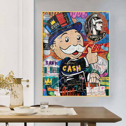 Cash Rules - Alec Monopoly Street Art Graffiti Canvas Poster Wall Poster