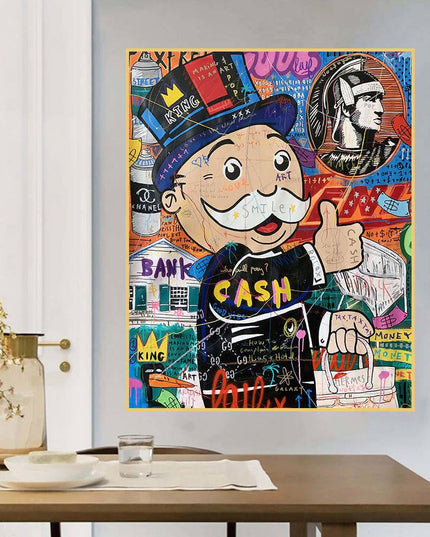 Cash Rules - Alec Monopoly Street Art Graffiti Canvas Poster Wall Poster