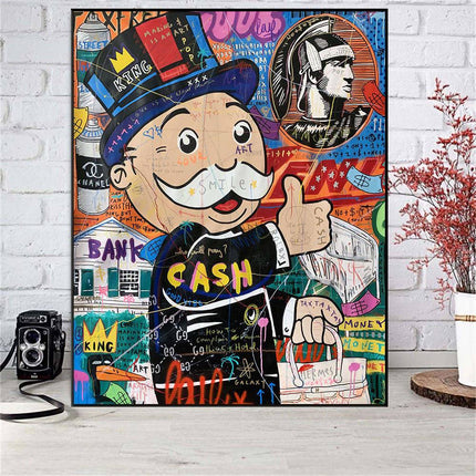 Cash Rules - Alec Monopoly Street Art Graffiti Canvas Poster Wall Poster