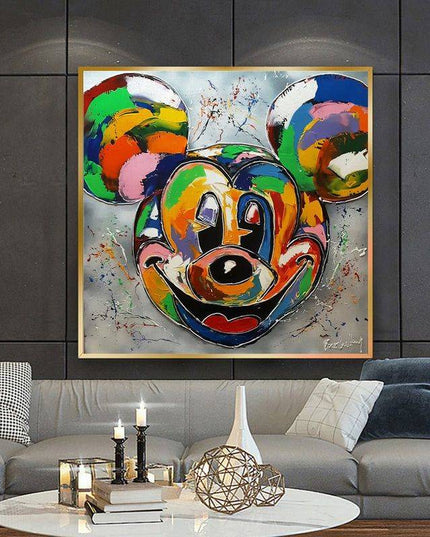 Cheerful Disney Icon: Colorful Mickey Mouse Print Wall Poster