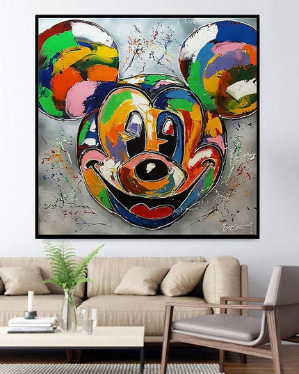Cheerful Disney Icon: Colorful Mickey Mouse Print Wall Poster