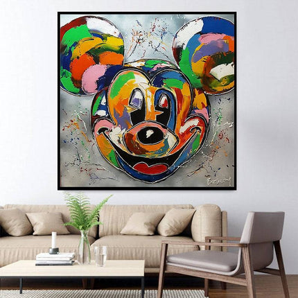 Cheerful Disney Icon: Colorful Mickey Mouse Print Wall Poster