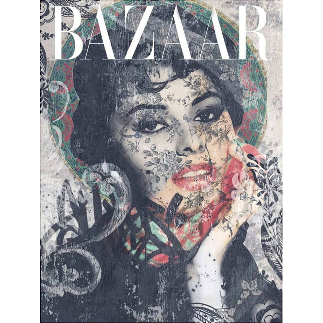 Chic and Bold with the Bazaar Cover Graffiti Canvas Decor Poster Wall Poster