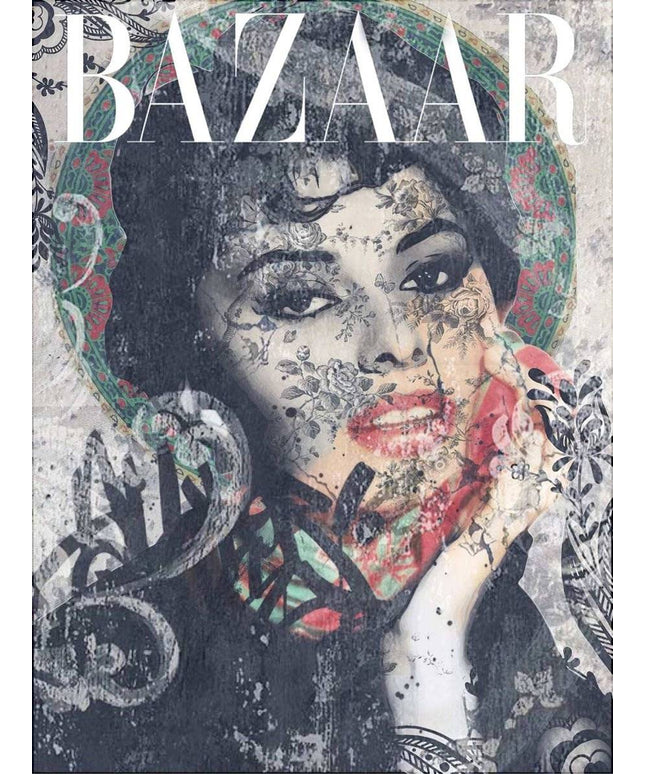 Chic and Bold with the Bazaar Cover Graffiti Canvas Decor Poster Wall Poster