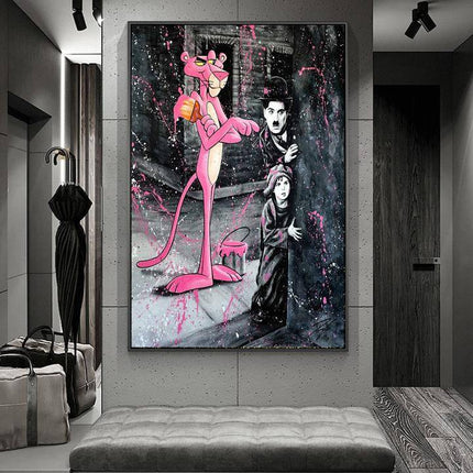 Pink Chaplin Wall Poster