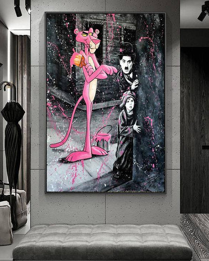 Pink Chaplin Wall Poster