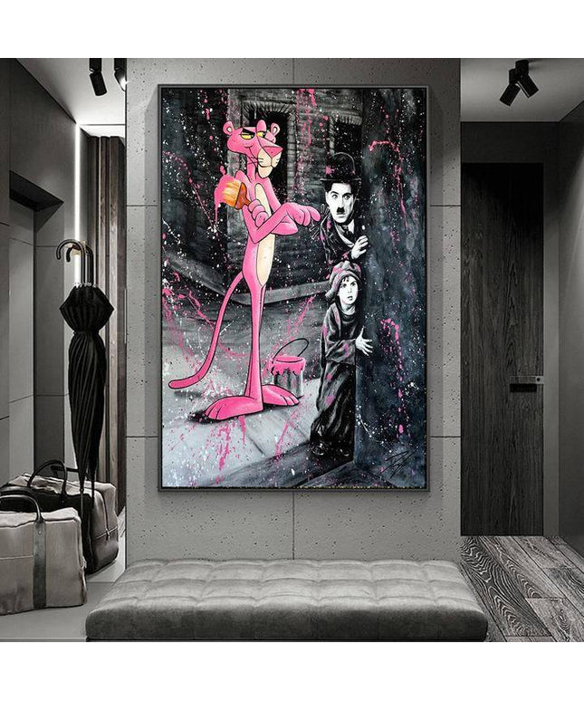 Pink Chaplin Wall Poster