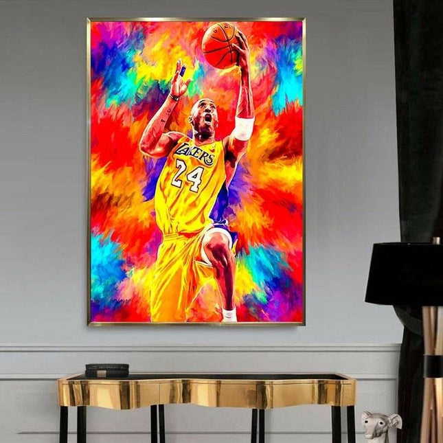 Classic Move - Kobe Bryant Watercolor Canvas Print Poster Wall Poster