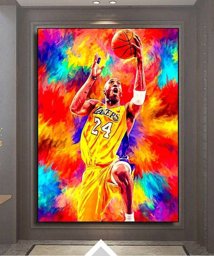Classic Move - Kobe Bryant Watercolor Canvas Print Poster Wall Poster