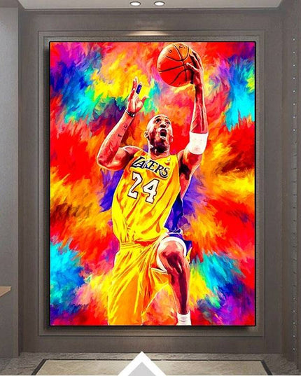 Classic Move - Kobe Bryant Watercolor Canvas Print Poster Wall Poster