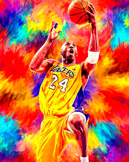 Classic Move - Kobe Bryant Watercolor Canvas Print Poster Wall Poster