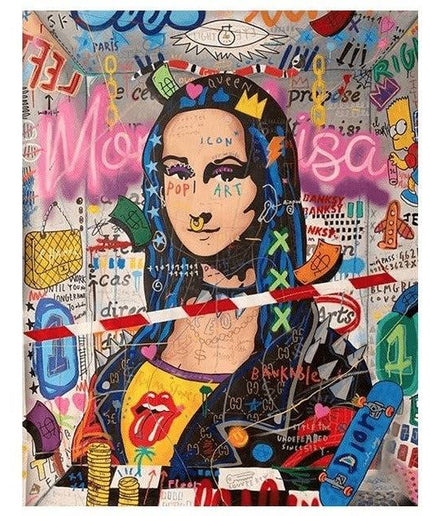 Colorful Funny Graffiti Wall Art - Artistic & Colorful Canvas Print