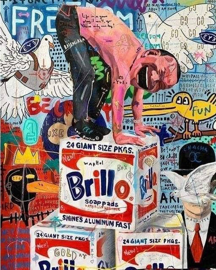 Colorful Funny Graffiti Wall Art - Artistic & Colorful Canvas Print