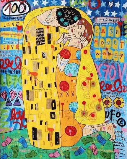 Colorful Funny Graffiti Wall Art - Artistic & Colorful Canvas Print