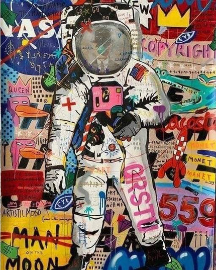 Colorful Funny Graffiti Wall Art - Artistic & Colorful Canvas Print