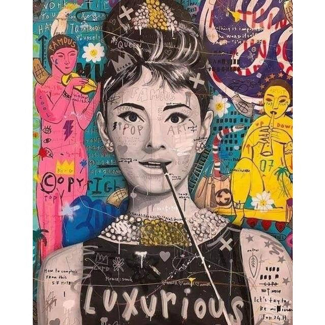 Colorful Funny Graffiti Wall Art - Artistic & Colorful Canvas Print