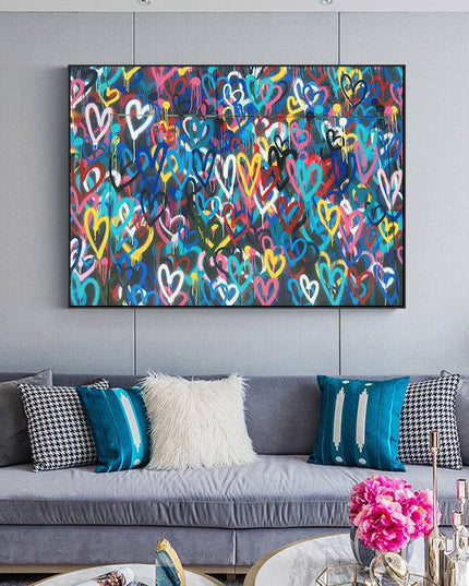 Colorful Love Series Art Wall Poster - Romantic & Artistic Canvas Print