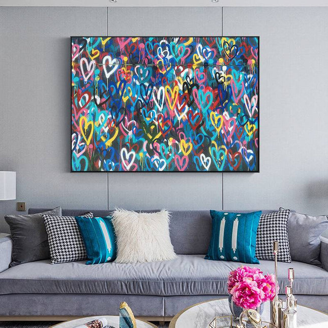Colorful Love Series Art Wall Poster - Romantic & Artistic Canvas Print