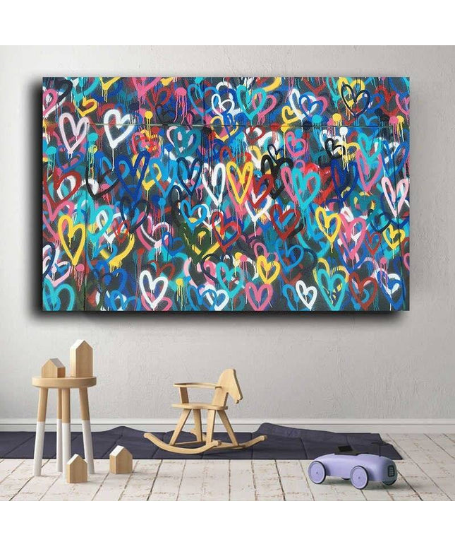 Colorful Love Series Art Wall Poster - Romantic & Artistic Canvas Print