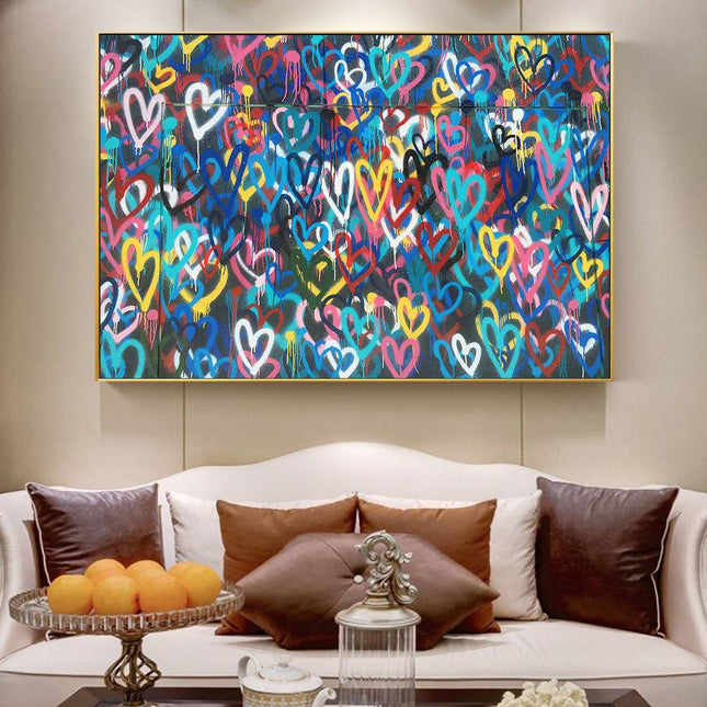 Colorful Love Series Art Wall Poster - Romantic & Artistic Canvas Print