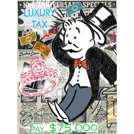 Comical Capitalism Monopoly Alec Funny Art Wall Poster - Playful Canvas Print