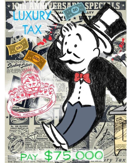 Comical Capitalism Monopoly Alec Funny Art Wall Poster - Playful Canvas Print