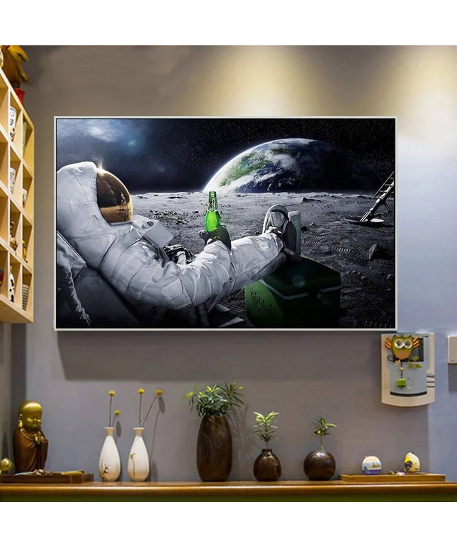 Astronaut and Beer Wall Poster