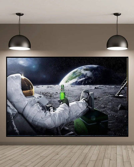 Astronaut and Beer Wall Poster