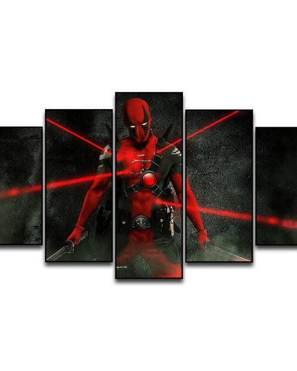 Deadpool's Anime Adventure: 5 Panels Canvas Poster 