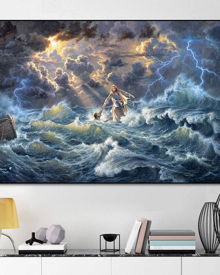 Divine Presence: Spiritual Jesus Christ Art Poster 