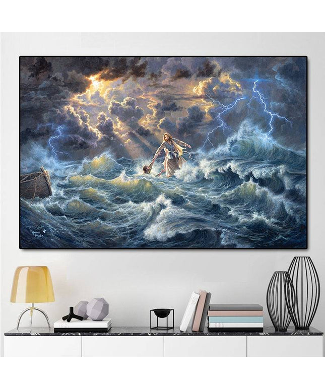 Divine Presence: Spiritual Jesus Christ Art Poster 