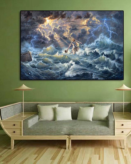 Divine Presence: Spiritual Jesus Christ Art Poster 