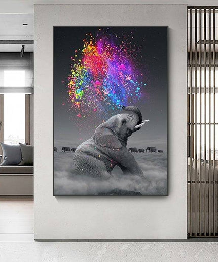 Elephant Swish Wall Poster