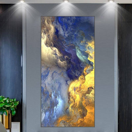 Enchanting Cloudscape - Nordic Abstract Cloud Mist Canvas Poster Wall Poster