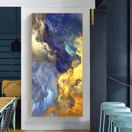 Enchanting Cloudscape - Nordic Abstract Cloud Mist Canvas Poster Wall Poster