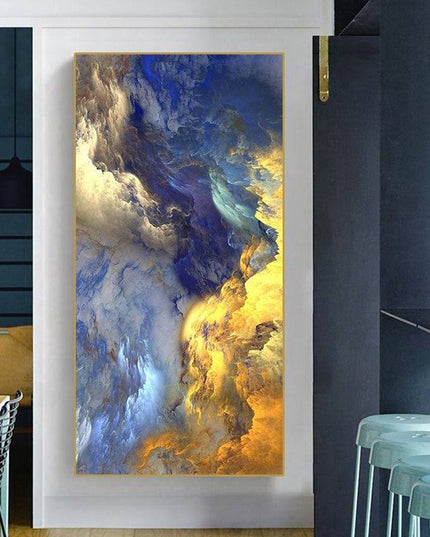 Enchanting Cloudscape - Nordic Abstract Cloud Mist Canvas Poster Wall Poster